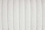 Mellow White Thick Stripe Fabric 3-Piece Reclining Set