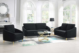 Lila Black Living Room Set