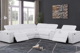Picasso White 6-Piece 2 Power Reclining Sectional