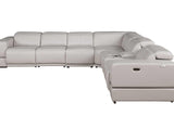 Franco Light Gray 7-Piece 3 Power Reclining Sectional