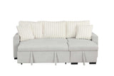 Nori Beige Upholstered Sectional w Pull-Out Bed
