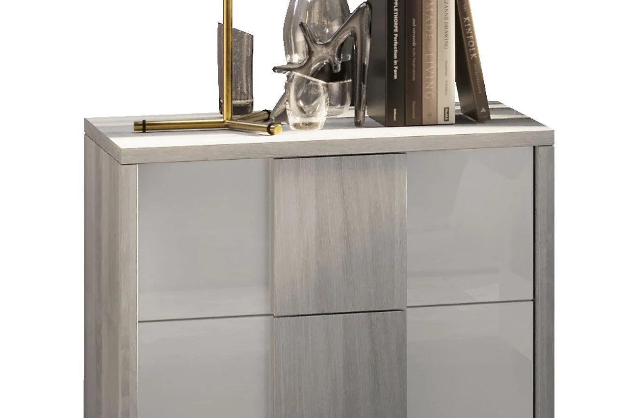 Tower White Modern Contemporary Traditional Solid Wood 2-Drawers Nightstand - Ella Furniture
