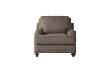 Phineas Driftwood Modern Contemporary Wood, Engineered Wood Fabric Sofa & Loveseat - Ella Furniture