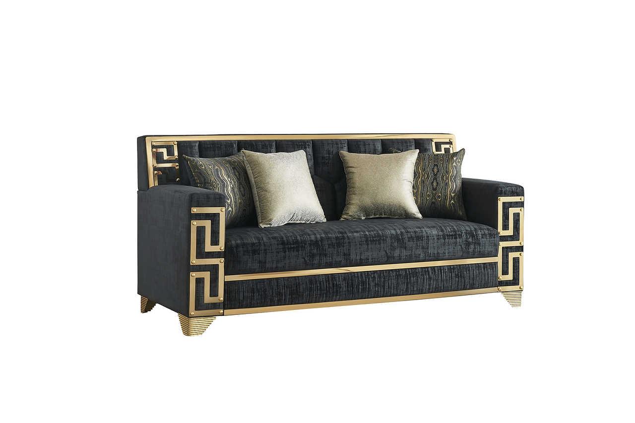 Hira Black Living Room Set