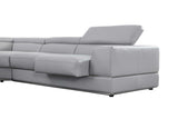 Pella Light Gray Leather LAF Sectional