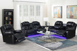 Lucky Charm Black 3-Piece Power Reclining Set