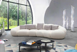 Big Cloud White Soft Fur Fabric Oversize Sectional