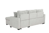 Nori Gray Upholstered Sectional w Pull-Out Bed