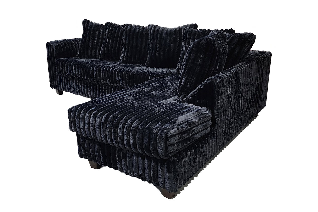 Gia Black 2-Piece Sectional