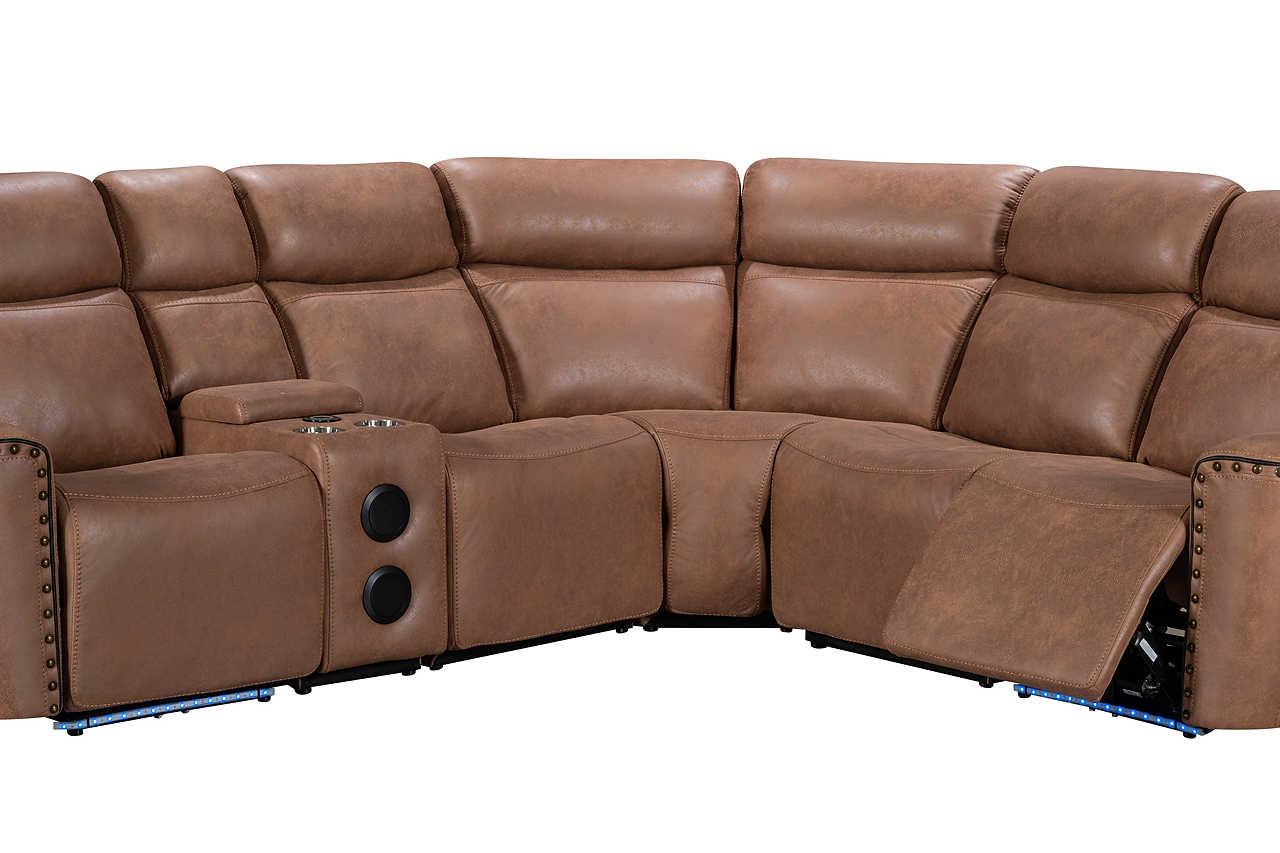 Romi Brown Power Reclining Sectional