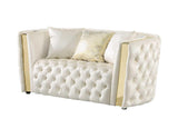 Roka White Modern Tufted Reclining Sofa & Loveseat - Ella Furniture