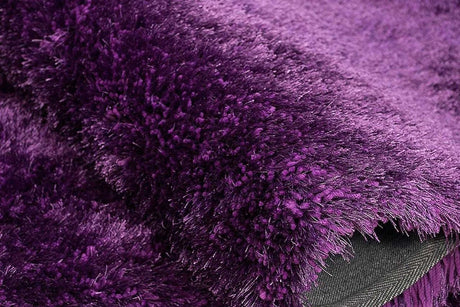 Afro Shag Violet Modern Transitional Art Silk Shine Rug - Ella Furniture