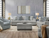 Ritzy Gray Ottoman