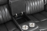 Lavon Grey Contemporary Wood, Engineered Wood Faux Leather Upholstered 3Pcs Reclining Set - Ella Furniture