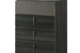 Raven Dark Gray LED Panel Bedroom Set