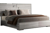 Infinity Gray Modern Contemporary Acacia Veneer Engineered Wood Panel Bedroom Set - Ella Furniture