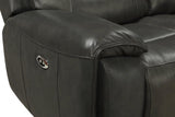 Rosewood Grey Wood Faux Leather (3Pcs Power Reclining Sofa, Loveseat And Recliner) - Ella Furniture