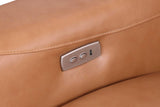 Sierra Camel Leather Reclining Sectional
