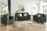 Hira Black Living Room Set