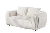 Eli White Fabric Chair