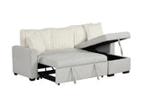 Nori Beige Upholstered Sectional w Pull-Out Bed