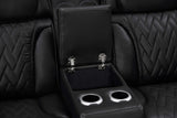Skyline Black Leather 2-Piece Power Reclining Set