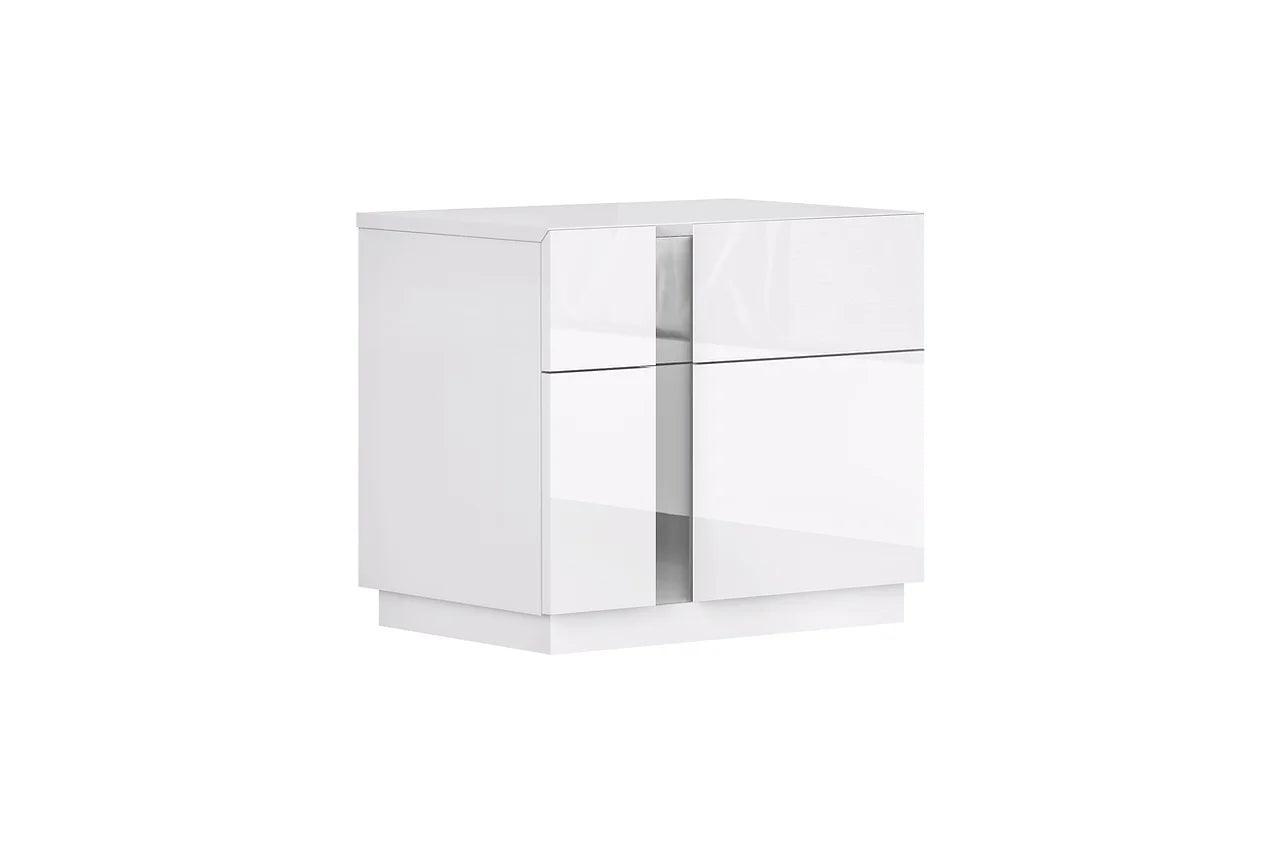 Chloe White Modern Contemporary High Gloss 5-Drawers Chest - Ella Furniture