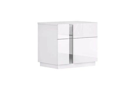 Chloe White Modern Contemporary High Gloss 5-Drawers Chest - Ella Furniture