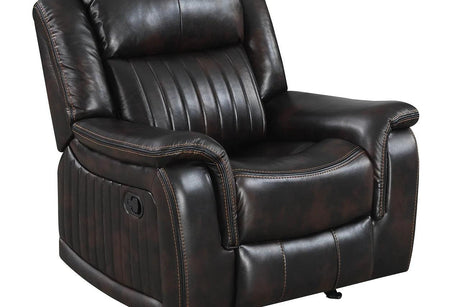 Lavon Brown Modern Wood, Engineered Wood Faux Leather Upholstered 3Pcs Livingroom Set - Ella Furniture