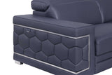 Favo Dark Navy Leather Chair