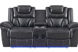 Party Time Gray Power Reclining Set