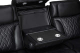 Skyline Black Leather 2-Piece Power Reclining Set