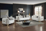 Donovan Cream Velvet Living Room Set