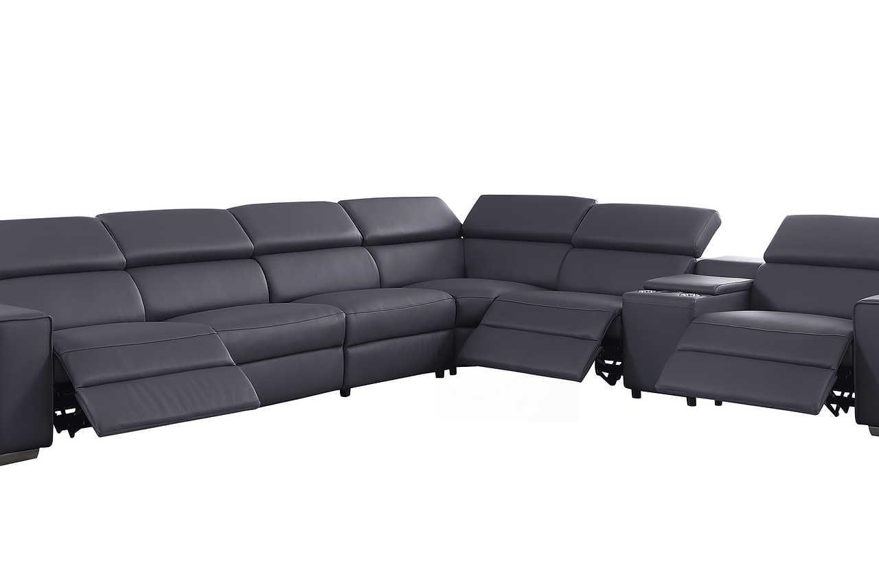 Picasso Dark Gray 7-Piece 3 Power Reclining Sectional