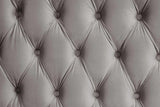 Royal Gray Upholstered Tufted Platform King Bed
