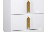 Glamor White Nightstand