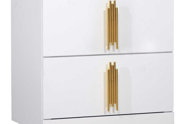 Glamor White Nightstand
