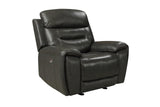 Rosewood Grey Wood Faux Leather (3Pcs Power Reclining Sofa, Loveseat And Recliner) - Ella Furniture