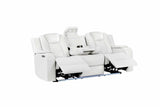 Eclipse White Air Leather 2-Piece Power Reclining Set