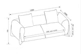 Stylus Pewter Fabric 2-Piece Living Room Set