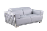 Hexor Light Blue Leather Living Room Set