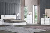 Chloe White Modern Contemporary High Gloss 5-Drawers Chest - Ella Furniture
