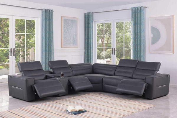 Nexus Dark Navy Power Reclining Sectional