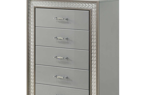 Dubai Metallic Silver Chest