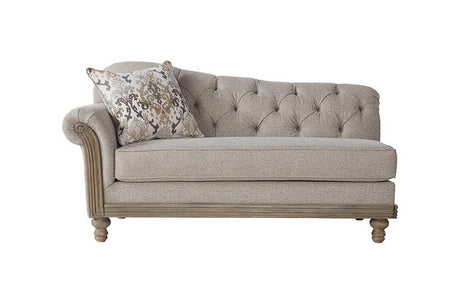 Sandstone Oyster Beige Modern Contemporary Wood, Engineered Wood Fabric Tufted Chair - Ella Furniture