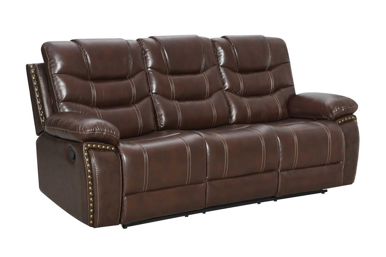Delmar Brown Air Leather 3-Piece Reclining Set