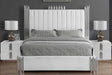 Token White Modern Platform King Bed - Ella Furniture