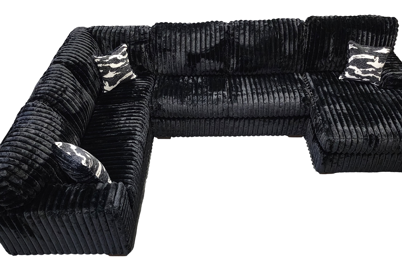 Austin Black 3-Piece Sectional