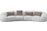 Big Cloud White Soft Fur Fabric Oversize Sectional