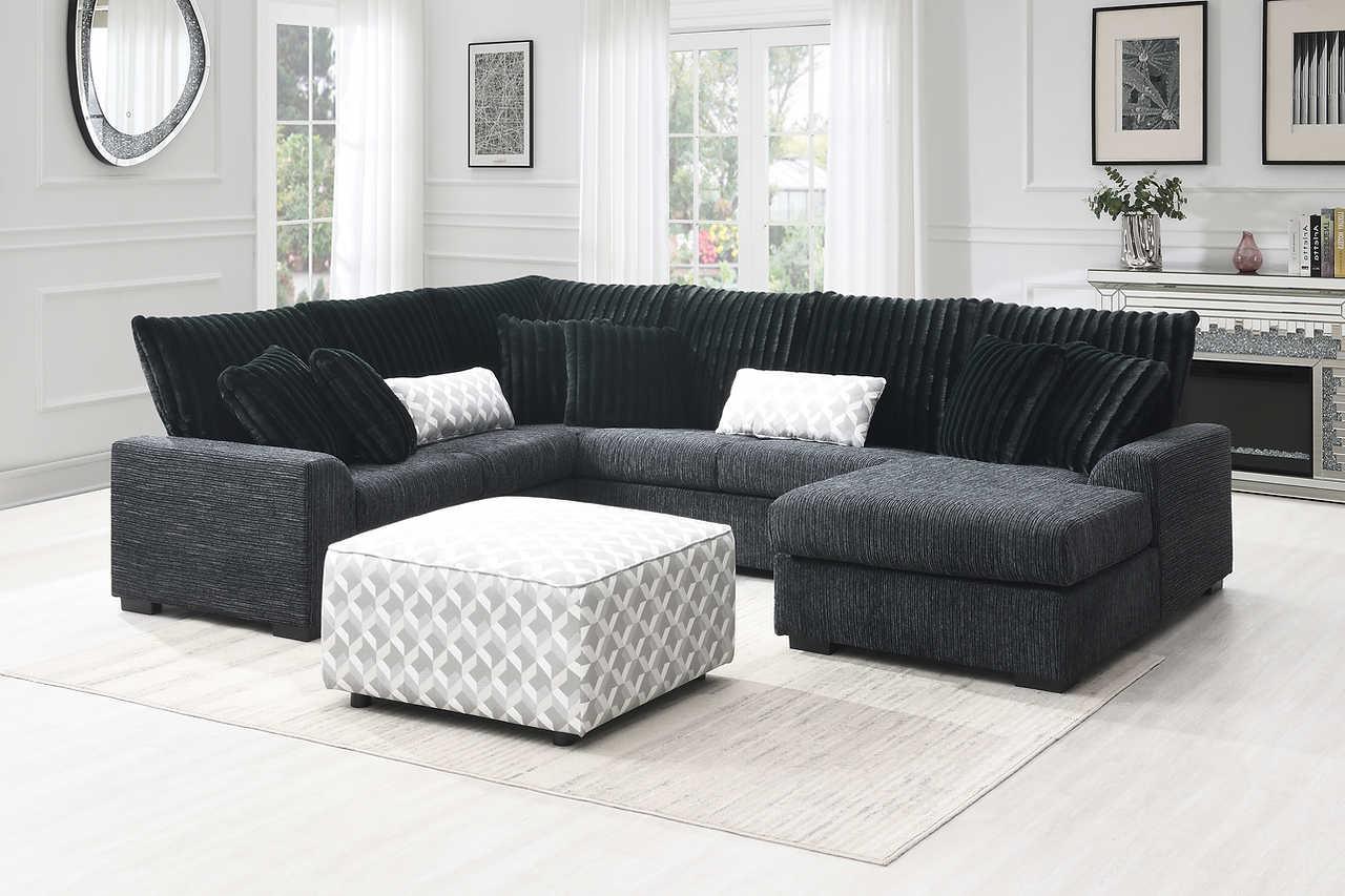 Brady Black Sectional